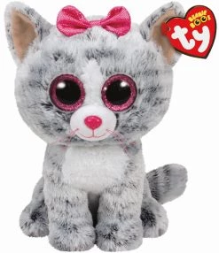 Cheapest 💯 Ty Beanie Boos™ Gray Kiki Cat, Medium 🌟