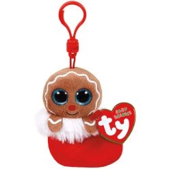 New 😉 Ty Beanie Boos™ Jingly Gingerbread, Clip 🔔