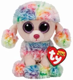 Cheap 🌟 Ty Beanie Boo's™ Multicolored Poodle Rainbow 🎁