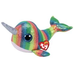 Hot Sale ⌛ Ty Beanie Boos™ Nori Multicolored Narwhal, Medium 🌟