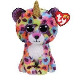 Flash Sale 🔥 Ty Beanie Boos™ Giselle Rainbow Leopard with Horn, Regular 🤩