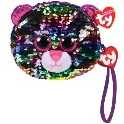 Best Pirce 🥰 Ty Fashion™ Dotty Multicolored Leopard Sequin Wristlet ✔️