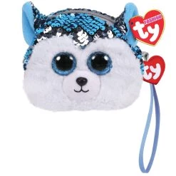 Best Sale 🧨 Ty Fashion™ Slush Blue & White Husky Sequin Wristlet 🧨