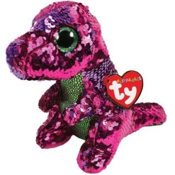 Hot Sale 😉 Ty Flippables™ Stompy Pink & Green Sequin Dinosaur, Regular 🌟