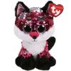 Outlet 🥰 Ty Flippables™ Jewel Burgundy & White Sequin Fox, Regular 😉