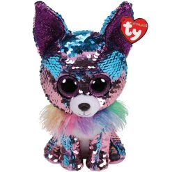 Cheap ✨ Ty Flippables™ Yappy Blue & Purple Sequin Chihuahua, Medium 🛒