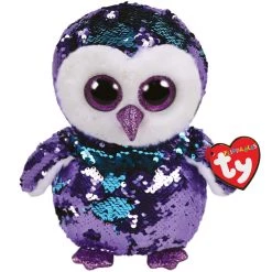 New ⌛ Ty Flippables™ Moonlight Purple Sequin Owl, Medium 🔥