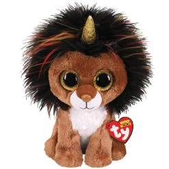 Hot Sale ✨ Ty Beanie Boos™ Ramsey Brown Lion with Horn, Medium 🎉