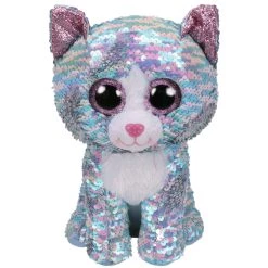 Budget ⌛ Ty Flippables™ Whimsy Sequin Blue Cat, Medium 🔔