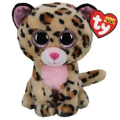 Coupon 🤩 Ty Beanie Boos™ Livvie Brown & Pink Leopard, Regular 🎁