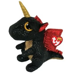 Deals 🧨 Ty Beanie Boos™ Grindal Black & Red Dragon with Horn, Medium 👍