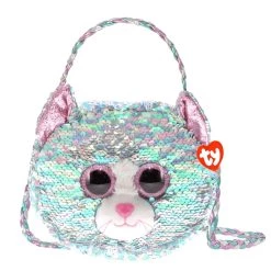 Deals 😉 Ty Fashion Whimsy Sparkly Blue Cat, Sequin Purse 😀