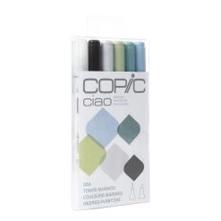 Discount 🔥 Copic® Ciao Marker Set, 6 Color Sea ✨
