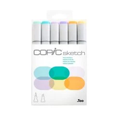 Discount ๐ Copic® Sketch Marker Set, 6 Color Pale Pastels ๐