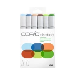 New โญ Copic® Sketch Marker Set, 6 Color Earth Essentials โ๏ธ
