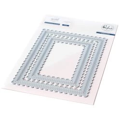 Best deal 🎉 Pinkfresh Studio Essentials Stitched Scallop Rectangles Die Set ⌛