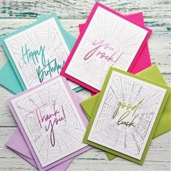 Hot Sale 😉 Pinkfresh Studio Scripted Bold Sentiments 1 Clear Stamp Set 😀 -Copic Shop D394927S 5