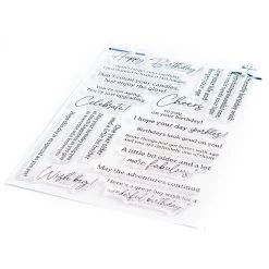 Wholesale 🎁 Pinkfresh Studio Happy 🥳 Birthday Sentiments Clear Stamp Set ❤️