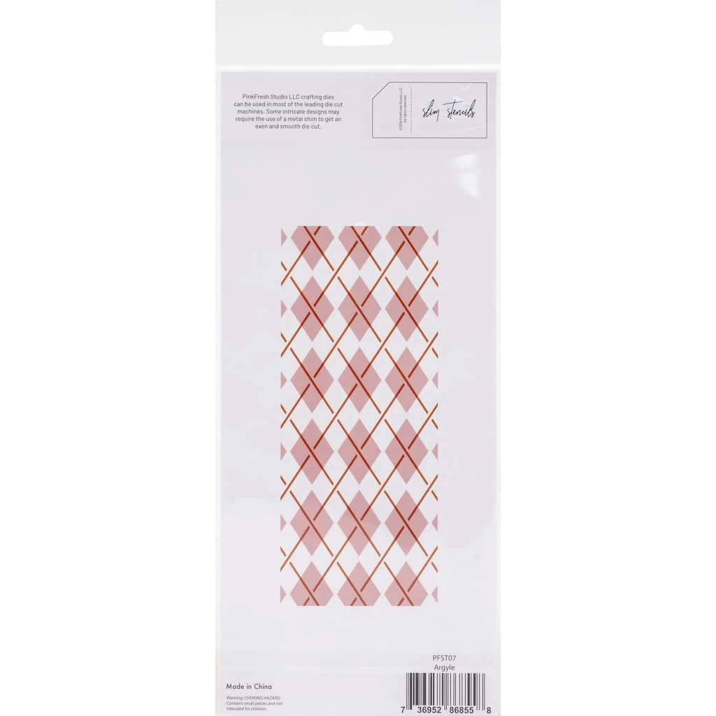 Budget โ Pinkfresh Studio Argyle Layering Slimline Stencils ๐ 5 Budget โ Pinkfresh Studio Argyle Layering Slimline Stencils ๐ - Image 3