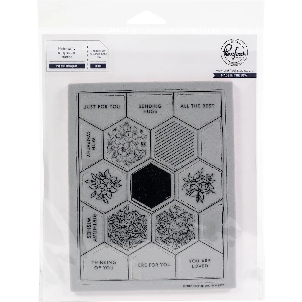Best deal 🔥 Pinkfresh Studio Pop-Out Hexagons Cling Rubber Background Stamp Set 😀 3 Best deal 🔥 Pinkfresh Studio Pop-Out Hexagons Cling Rubber Background Stamp Set 😀