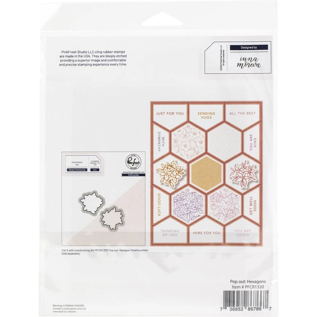 Best deal 🔥 Pinkfresh Studio Pop-Out Hexagons Cling Rubber Background Stamp Set 😀 6 Best deal 🔥 Pinkfresh Studio Pop-Out Hexagons Cling Rubber Background Stamp Set 😀 - Image 4