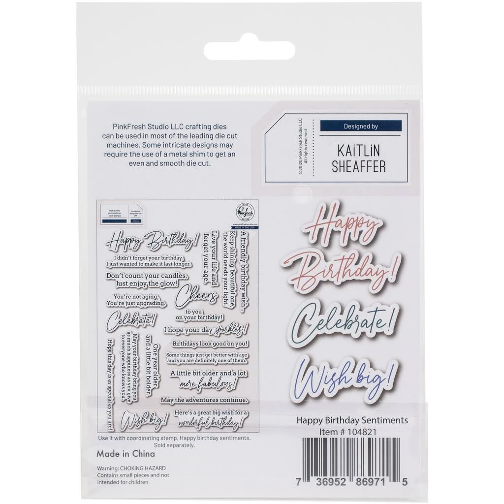 Cheap ๐ Pinkfresh Studio Happy ๐ Birthday Sentiments Die Set ๐ฏ 4 Cheap ๐ Pinkfresh Studio Happy ๐ Birthday Sentiments Die Set ๐ฏ - Image 2