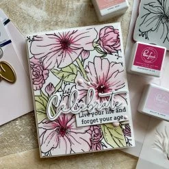 Promo ⭐ Pinkfresh Studio Floral Focus Layering Stencils 👍 -Copic Shop D403031S 4