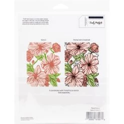 Best Sale ⌛ Pinkfresh Studio Floral Focus Cling Rubber Background Stamp 🤩 -Copic Shop D403702S 3