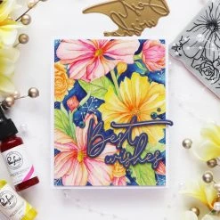 Best Sale ⌛ Pinkfresh Studio Floral Focus Cling Rubber Background Stamp 🤩 -Copic Shop D403702S 4