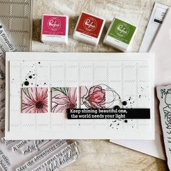 Best Sale ⌛ Pinkfresh Studio Floral Focus Cling Rubber Background Stamp 🤩 -Copic Shop D403702S 6