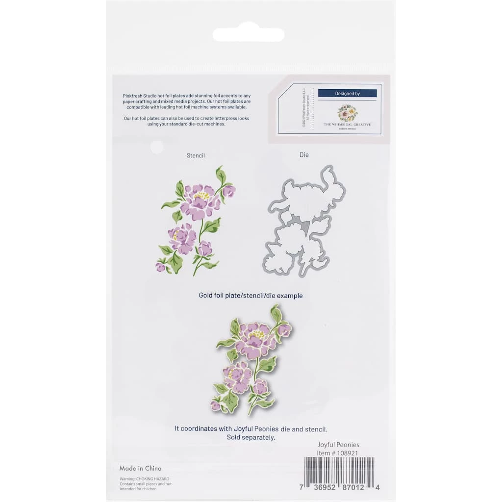 Outlet ๐ Pinkfresh Studio Joyful Peonies Hot Foil Plate ๐ 5 Outlet ๐ Pinkfresh Studio Joyful Peonies Hot Foil Plate ๐ - Image 3
