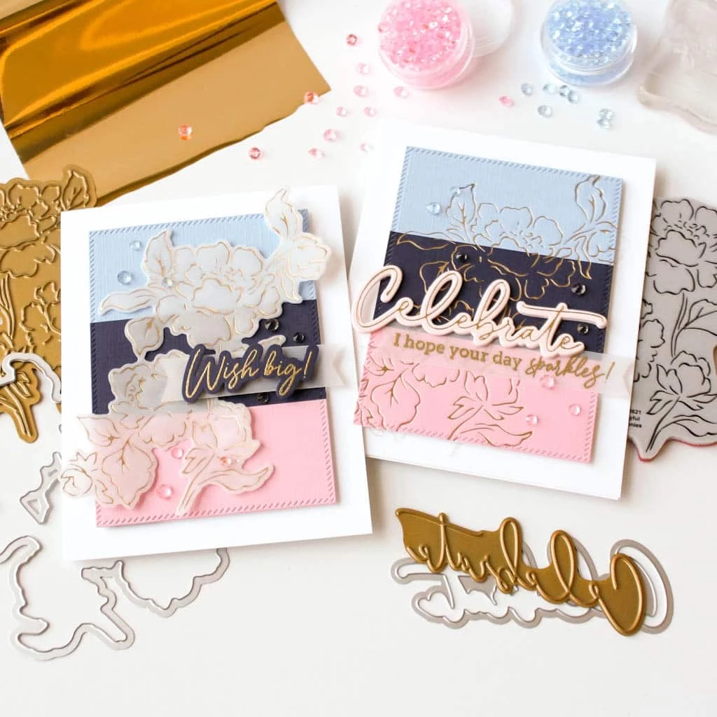 Outlet ๐ Pinkfresh Studio Joyful Peonies Hot Foil Plate ๐ 6 Outlet ๐ Pinkfresh Studio Joyful Peonies Hot Foil Plate ๐ - Image 4