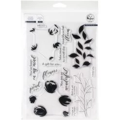 Brand new 👏 Pinkfresh Studio Layered Bouquet Clear Stamp Set ✔️