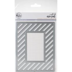 Best Sale 🎁 Pinkfresh Studio Essentials Fancy Diagonal Stripes With Window Die 🧨