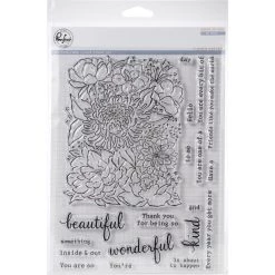 Best Sale ⭐ Pinkfresh Studio Flower Garden Clear Stamp Set 😉