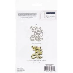 Brand new 🥰 Pinkfresh Studio Thank You So Much Hot Foil Plate 😉 -Copic Shop D404465S 3