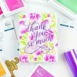 Brand new 🥰 Pinkfresh Studio Thank You So Much Hot Foil Plate 😉 -Copic Shop D404465S 6