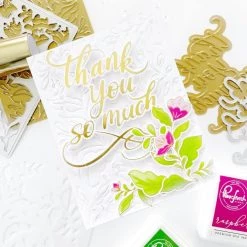 Brand new 🥰 Pinkfresh Studio Thank You So Much Hot Foil Plate 😉 -Copic Shop D404465S 7