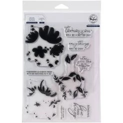 Outlet 🥰 Pinkfresh Studio Sending Love & Hugs Clear Stamp Set 🔔