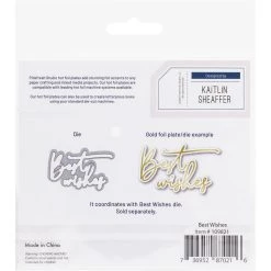 Cheapest 🤩 Pinkfresh Studio Best Wishes Hot Foil Plate 💯 -Copic Shop D409240S 3