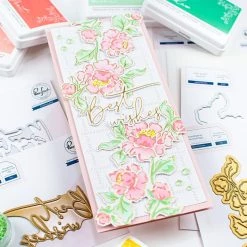 Cheapest 🤩 Pinkfresh Studio Best Wishes Hot Foil Plate 💯 -Copic Shop D409240S 6