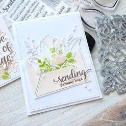 Discount 💯 Pinkfresh Studio Leafy Envelope Die ⭐ -Copic Shop D409256S 5