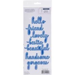 Promo 😀 Pinkfresh Studio Phrase Builder Hello Die Set 🛒 -Copic Shop D504972S 3