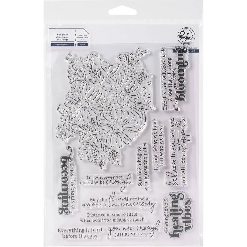 Cheap ๐ Pinkfresh Studio Floral Bunch Clear Stamp Set ๐ 3 Cheap ๐ Pinkfresh Studio Floral Bunch Clear Stamp Set ๐