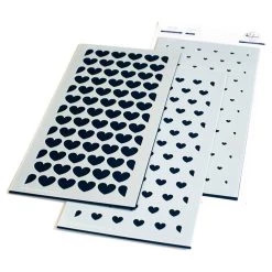 Deals 👏 Pinkfresh Studio Slimline Hearts Builder Layering Stencil Set ✨