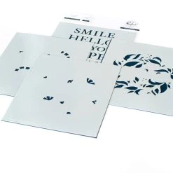 Best Sale ๐ Pinkfresh Studio Reason To Smile Wreath Layering Stencils Set โญ