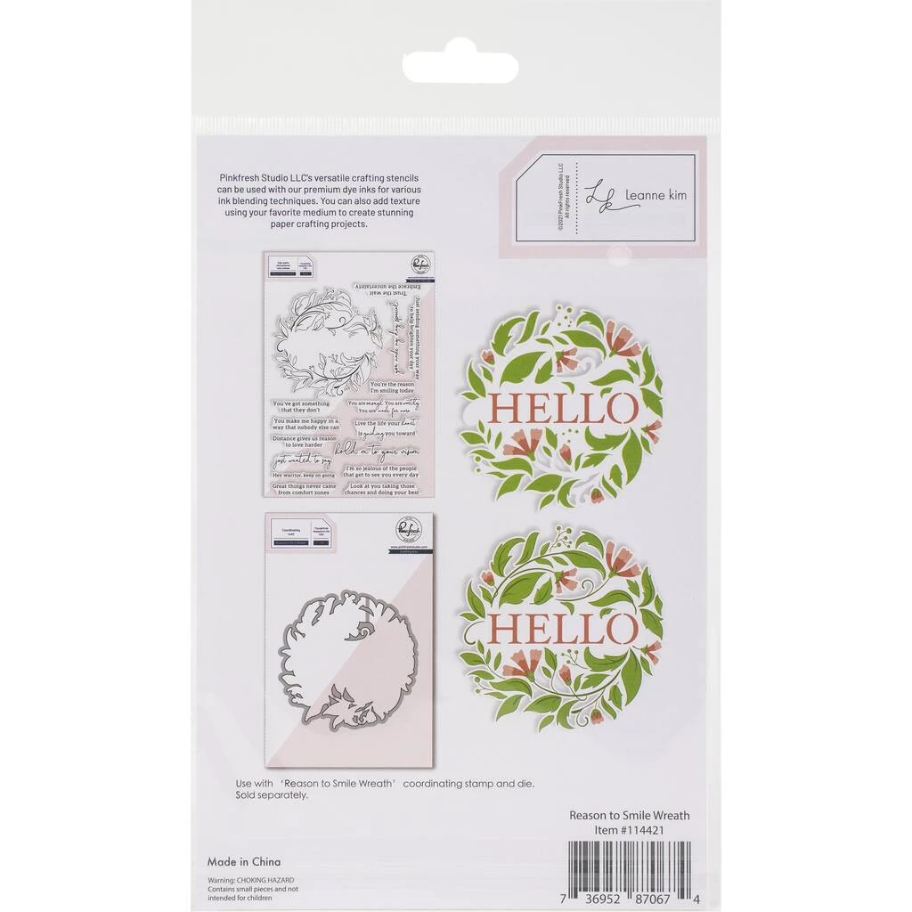 Best Sale 😍 Pinkfresh Studio Reason To Smile Wreath Layering Stencils Set ⭐ 4 Best Sale 😍 Pinkfresh Studio Reason To Smile Wreath Layering Stencils Set ⭐ - Image 2
