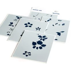 Flash Sale 👍 Pinkfresh Studio Seamless Floral Panel Stencils Set ⌛