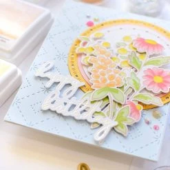 Coupon 🥰 Pinkfresh Studio Fancy Script Words Hot Foil Plate 😍 -Copic Shop D670567S 4