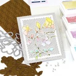 Coupon 👏 Pinkfresh Studio Folk Floral Stem Hot Foil Plate 🤩 -Copic Shop D670568S 5